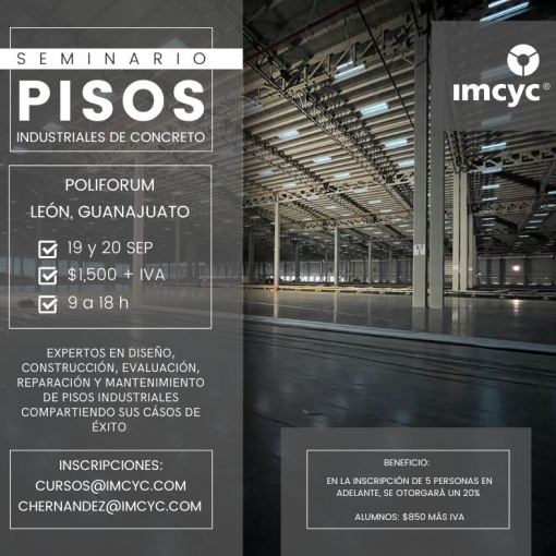 Poliforum León es Sede del Seminario de Pisos Industriales: Innovación y Tecnología en Concreto